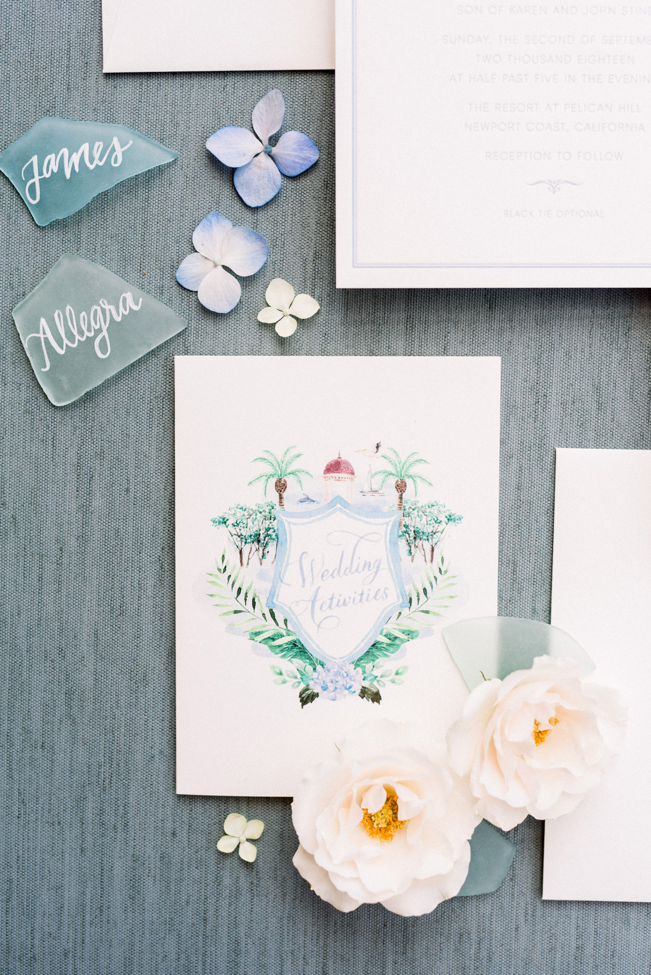 最可爱的水彩手绘婚礼请柬 - 艾嘉美好